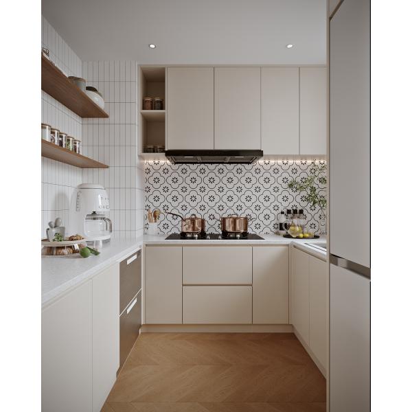 Buy Lacquer Kitchen Cabinet  French Design Laminate Commercial Kitchen Cabinets at wholesale prices