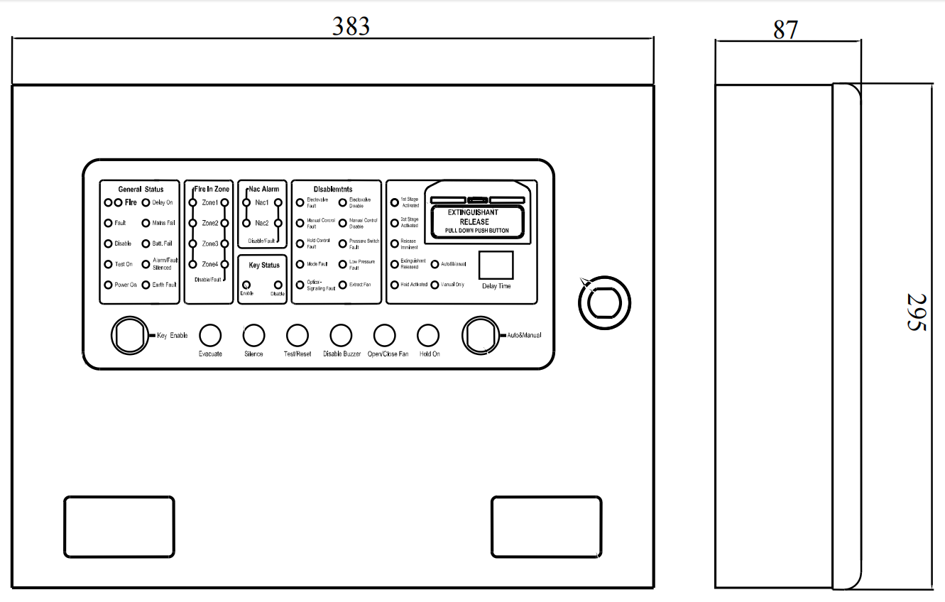 Gas Fire Suppression Controller IP68 24VDC 220VAC EN54 GB16806