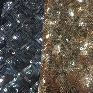 Heat Insulation Glitter Sequin Fabric 50"/52'' Width Tear Resistant Fluorescent