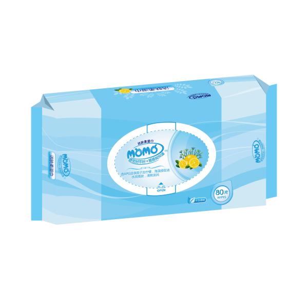 Buy Antiseptic Baby Wet Wipes Blueberry Pearl Embossed Bactericide FDA at wholesale prices