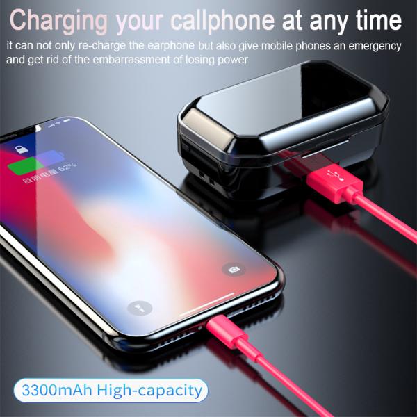 G02tws 5.0 Bluetooth 9d Stereo Earphone Wireless Earphones Ipx7 Waterproof Earphones (with 3300mAh Charging Case)