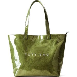 Fashion Casual Street Reusable Environmental Handbag Zipper Tote Bag, Kraft