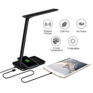 Eye Protection Folding 5W LED QI Wireless Charging Lamp