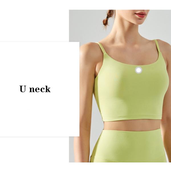 Solid Color Female Fitness Sports Bra Thin Belt Breathable Yoga Vest With Breast Pad