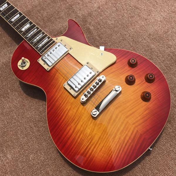 New standard LP 1959 R9 electric guitar, Cherry burst color, frets cream binding, a piece of neck & body, Tune-o-Matic b