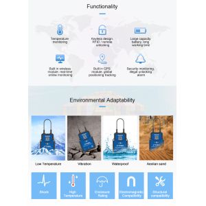 Smart GPS Tracking Padlock 2G 4G Remote Unlock OEM With Temper Alarm