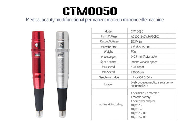 Micropigmentation Pen Permanent Makeup Machine Kit Digital Eyebrow Tattoo