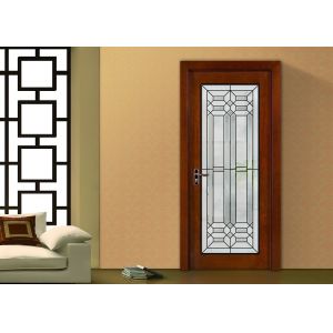 Quality Horizontal Opening Bevel Art Glass Panels Flat Shape Custom Black Zine Privacy Art Glass for sale