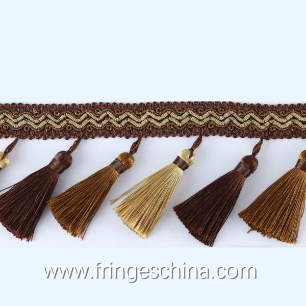 Handmade fashionable chain beads lace tassels fringes for curtain/sofa/pillow decoration