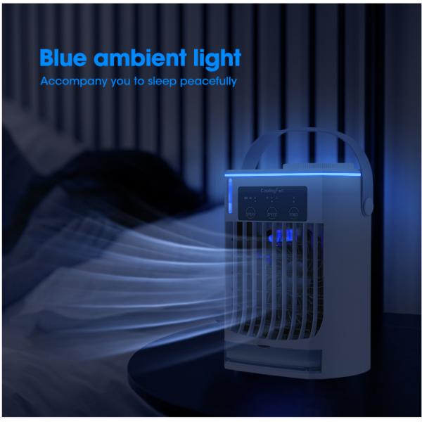 Electric Mini Air Conditioner Portable Cooler Fan for Office Table 2 Pc Water Cooling