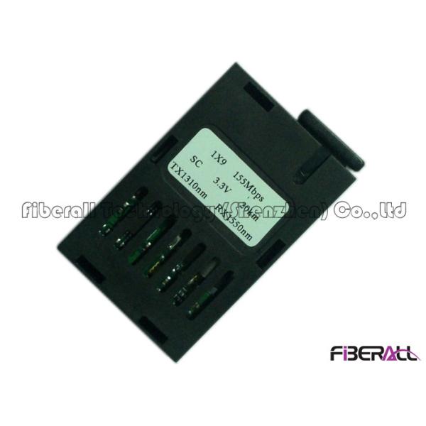 20Km 155M 1x9 Fiber Optical Transceiver , Gigabit Fiber Transceiver RoHS