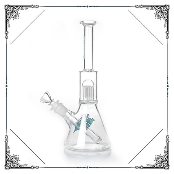 10 Inches Hitman Glass Smoking Water Pipes With 8 Arms Tree Percolator Bongs Mix Color