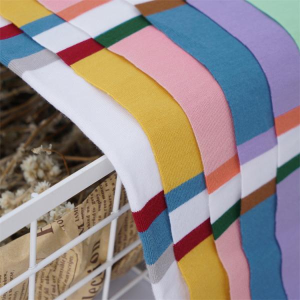 Buy Natural And Comfortable Soft And Smooth Striped Knit Fabric For Casual Wear at wholesale prices