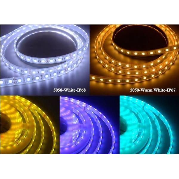 Warm White SMD2835 Flexible Led Strip Lights IP67 2400k With 5m Length , 2 Years Warranty