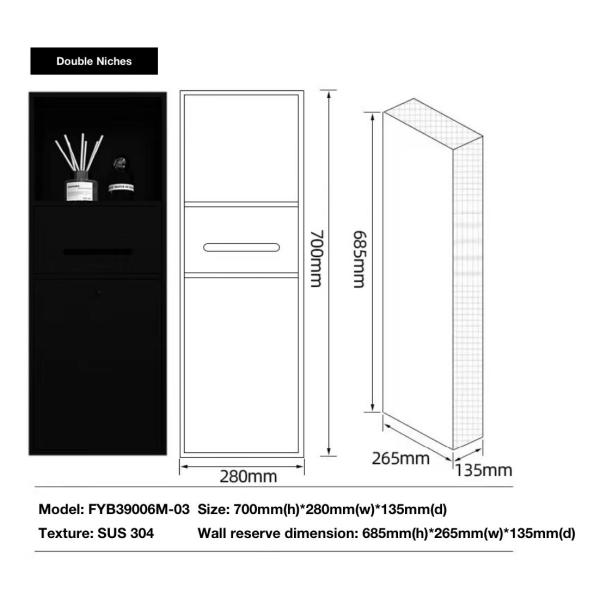 Upgrade Your Bathroom with a Sleek Stainless Steel Shower Niche and Waterproof Design