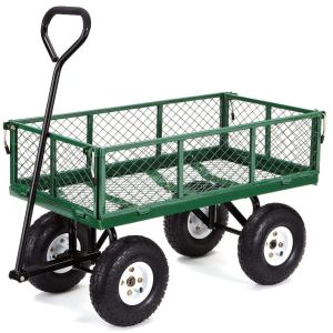 Industrial Green Heavy Duty Aluminium Camp Cart Wagon with 300kg Capacity and