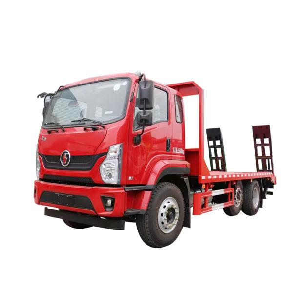 Buy 6 Wheels Chinese Winch Support Wrecker Flat Bed Truck With Ladder Use for Excavator Forklift Loading 8-12 Ton Rescue Truck at wholesale prices