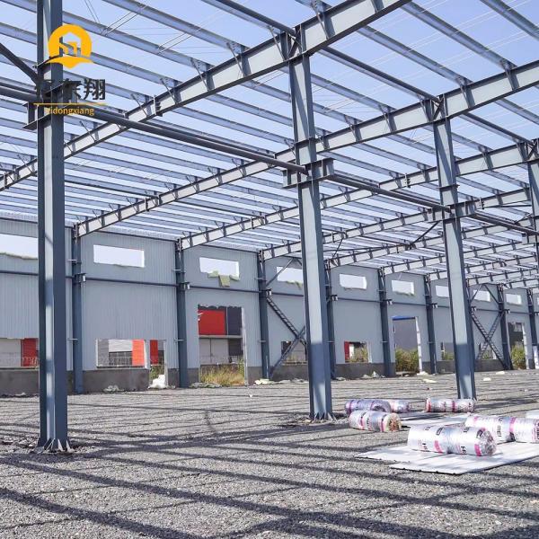 Buy Prefabricated Steel Frame Warehouse Building with Earthquake Resistance at wholesale prices