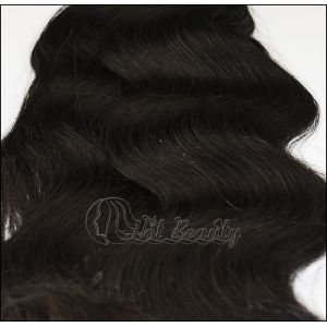 Remy Virgin Human Hair Extensions Natural Black , Peruvian Human Hair