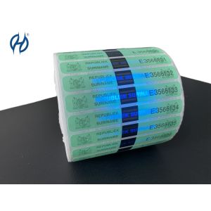 Customizable Adhesive Tax Stamp Duty Security Paper For Wine