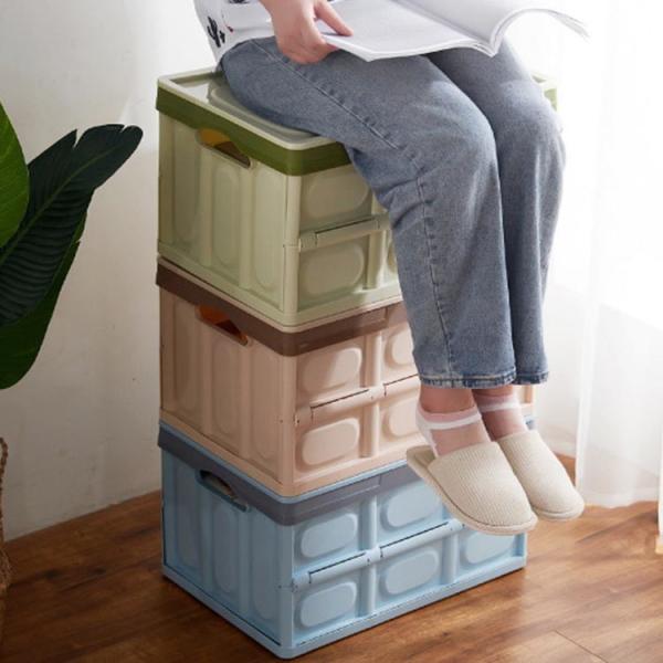 Multifunctional Leakproof Lidded Storage Bins , Ultralight Collapsible Plastic