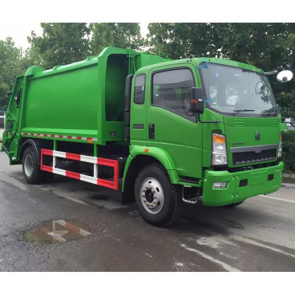 Sinotruk Howo 10CBM Refuse Collection Truck , Waste Removal Trucks Leakage Proof