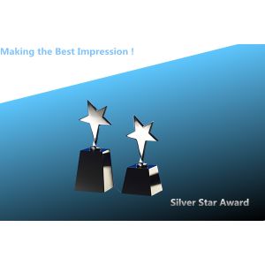 corporation crystal awards/coporation silver star awards/silver star with crystal base