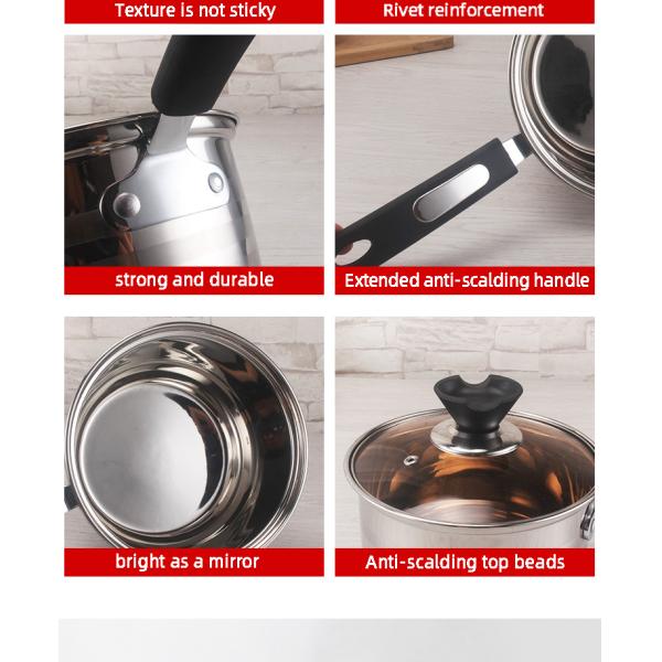 The New Listing 12 PCS Stainless Steel Cooking Set Pots And Pans Cookware Sets Cooking Soup Pots Set