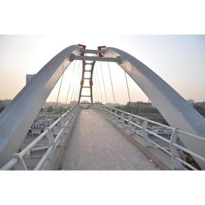 Customized Pylons And Steel Rods For Contemporary Bridge Architecture