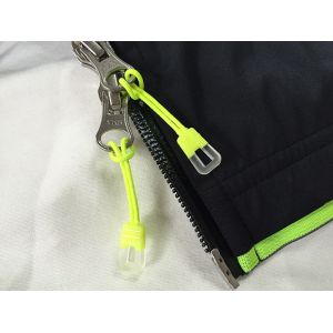 Novelty Transparent Rubber Zipper Puller With Woven Fabric String