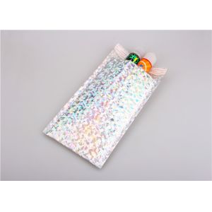 Silver Glamour Holographic Bubble Mailers Padded Envelopes Shock Resistance