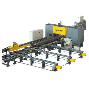 High Speed CNC H Beam Drilling And Marking Machine Line For Steel Structure Fabrication