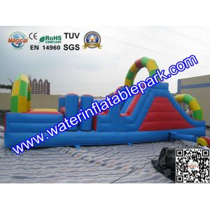 0.55mm PVC Tarpaulin Inflatable Obstacle Course Rental Waterproof And Fireproof