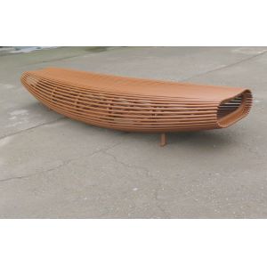 Wearproof Shopping Mall OHSAS18001 Patio Steel Bench