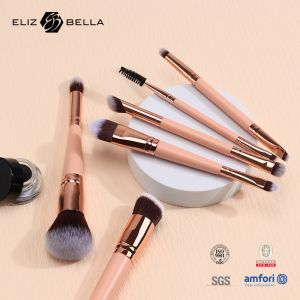 6pcs Gold Aluminium Ferrule Beauty Makeup Brush Cosmetic Brushes For Liquid