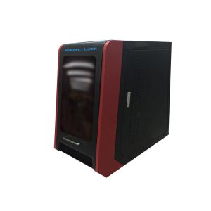 China Full Enclosed 10w / 20w fiber laser marking machine environmental friendly on sale