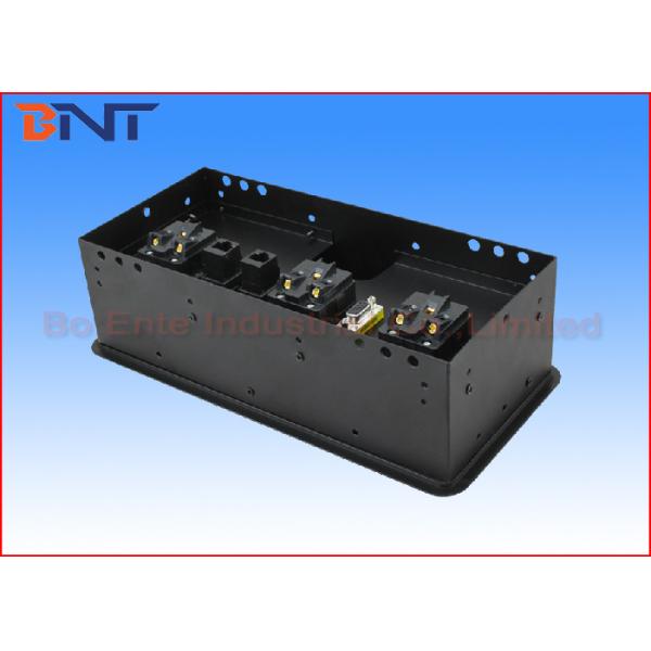 RJ45 Tabletop Hidden Manual Flip Up Power Outlet Aluminum alloy 253 mm * 115mm * 78mm