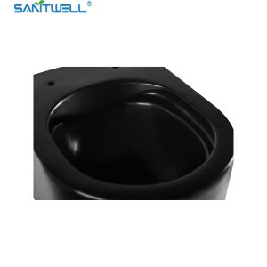 Sanitwell SWJ0425MB Bathroom wc white toilet bowl rimless flush