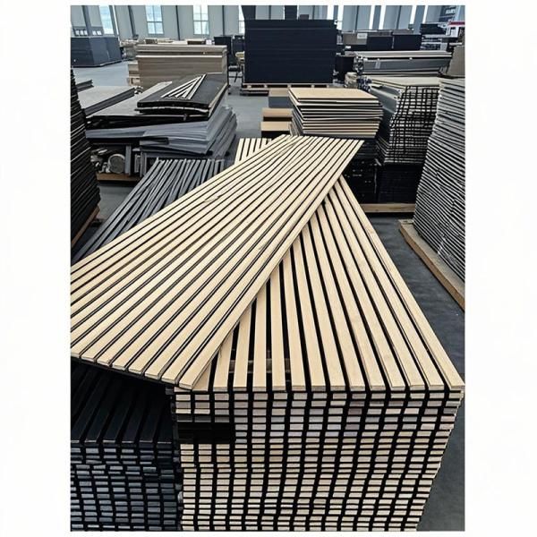 Buy Slatted Acoustic Wall Panel With Customizable Veneer 240 X 60cm Factory Made at wholesale prices