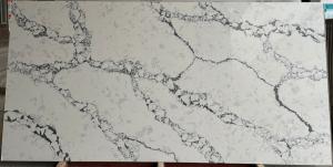 Quality NSF Granite Quartz Stone Benchtop Kitchen 8mm Thick Snow White Quartz Island Top Faux Stone Siding Panels for sale