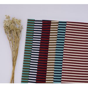 Quality Comfortable Skin-Friendly Anti-Wrinkle Crisp Striped Knit Fabric For T-Shirt for sale