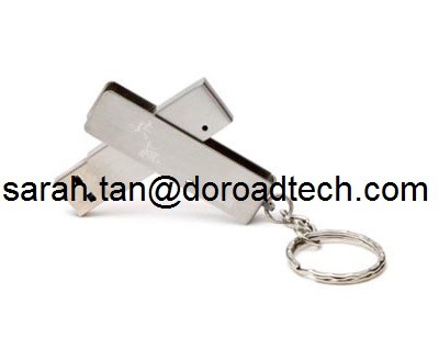 Metal Slim Swivel USB Flash Drive, Lifetime Guaranteed Real Capacity Metal USB