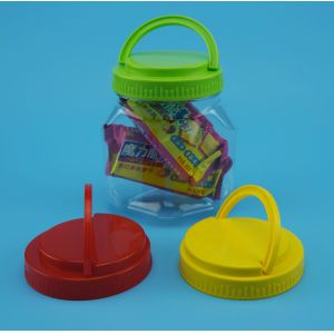 PET Material Round Plastic Food Containers Anti Bacteria Screw On Lid