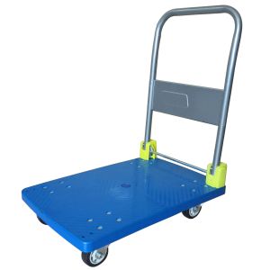 plastic platform trolley with folding handle 300kg