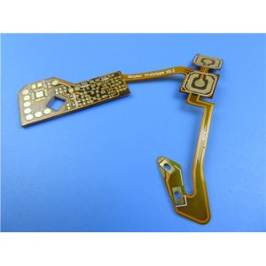 Single Layer Flexible Circuit with 1.0mm FR-4 Stiffener and Immersion Gold for