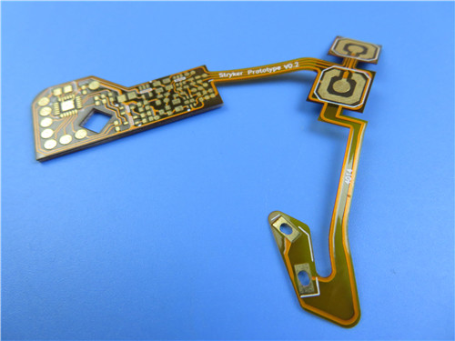 Single Layer Flexible Circuit with 1.0mm FR-4 Stiffener and Immersion Gold for