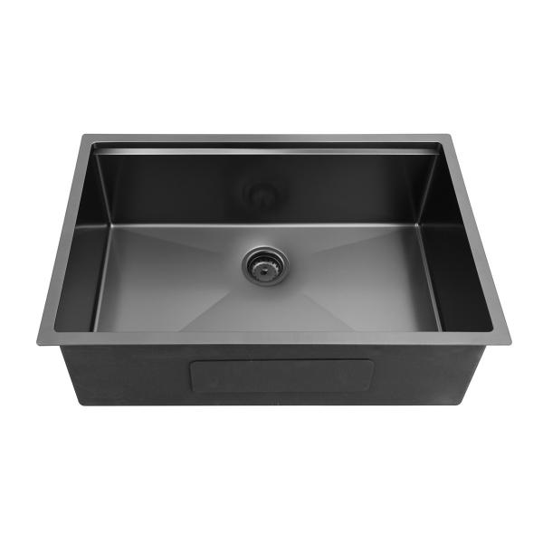 32 X 19 Inch Workstation 304 Stainless Steel Kitchen Sink PVD Nano Matte Black