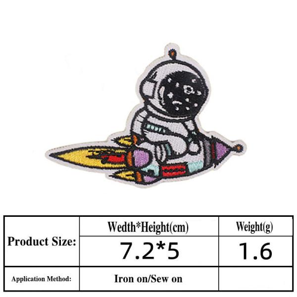 Heat Press Custom Badge Dinosaur Astronaut Fashion Embroidery Patch Iron On Applique Children'S Clothing Accessories