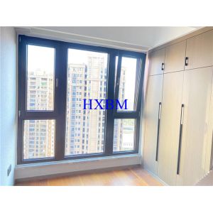 Powder Coating 5mm Glass Aluminum Casement Windows ISO9001