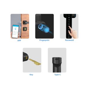 Waterproof Commercial Smart Lock ODM Biometric With Reversible Handle